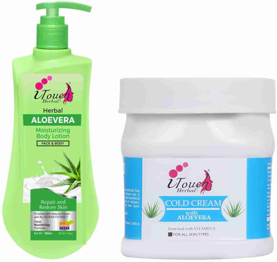I TOUCH Cold Cream 500 ml + Aloevera Body Lotion 500 ml(1000 ml)