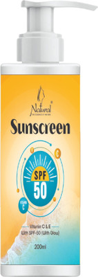 NATURAL Sunscreen Vitamin C & E With SPF-50(200 ml)