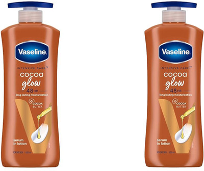 Vaseline Intensive Care Cocoa Glow Body Lotion 600ml Pack of 2(1200 ml)