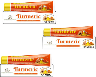 UNIQUE PROFESSIONAL HALDI CHANDAN FAIRNESS CREAM SKINPINE 50 GR PACK OF 3(150 g)