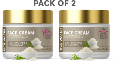 mom touch Rice Oil-Free Face Moisturizer Niacinamide Korean Glass Skin For Pack Of 2(100 g)