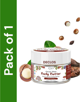 DECLOS cocoa shea body butter moisturiser heals dry skin and keeps moisturising(200 g)