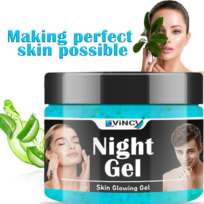 Livincy night gel skin toning gel face pimple gel skincare tanning deadskin remover gel(100 g)