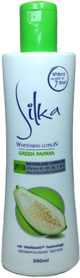 SILKA Green Papaya Full Body Whitening Lotion with Dermatologist Tested(200 ml)