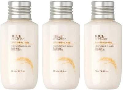 The Face Shop Rice & Ceramide Moisturizer Emulsion Pack of 3(70 ml)