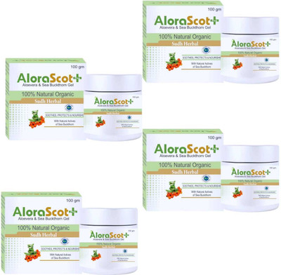 DOOMSDAY ALORASCOT ALOEVERA GEL FOR NATURAL GLOWING SMOOTH SKIN PACK OF 100g x 4(400 g)