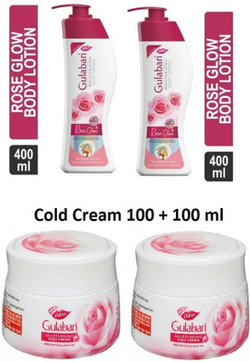 Dabur Gulabari Lotion 800ml with Gulabari Cold Cream 200ml New Pack(1000 ml)