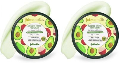 fabessentials Avocado Lychee Foot Cream,100g x Pack of 2(200 g)