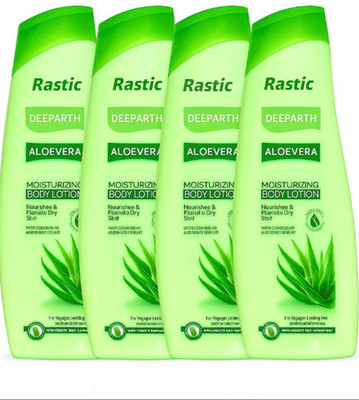Rastic Nourishing Aloevera Body Lotion Pack of 4(400 ml)