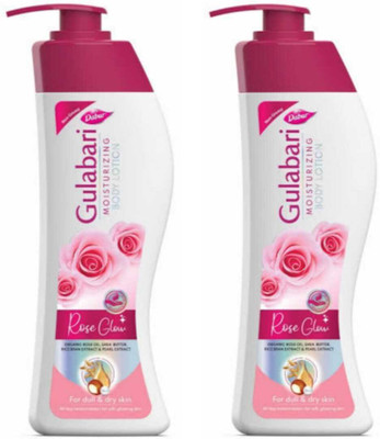 Dabur Gulabari Moisturizing Body Lotion (400ml x 2ps)| Rose Glow & Soft Skin(800 ml)