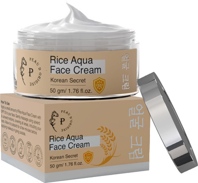 Peau D'origine Korean Rice Water Ceramide Face Cream Moisturizer with SPF 50 for Glass Skin(50 g)