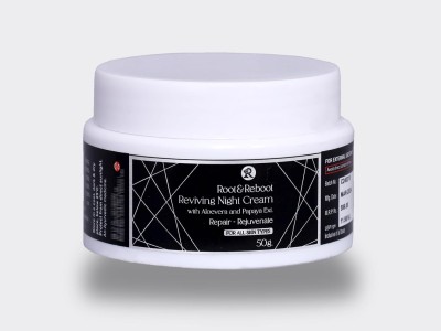 Root&Reboot Reviving Night Cream with AloeVera & Papaya|Repairs & Hydrates Skin Overnight(50 g)