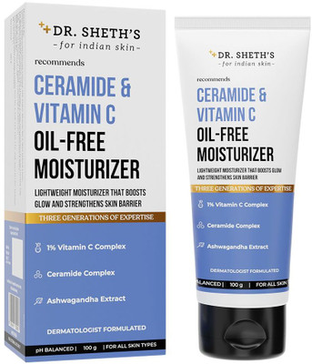 Dr. Sheth's Ceramide & Vitamin C Oil-Free Moisturizer Fights Dryness, Dullness, Damaged skin(100 g)