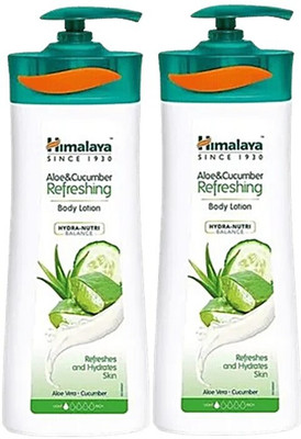 HIMALAYA Aloe & Cucumber Refreshing Body Lotion| Hydra Nutri Balance 800ml(pack of 2)(400 ml)