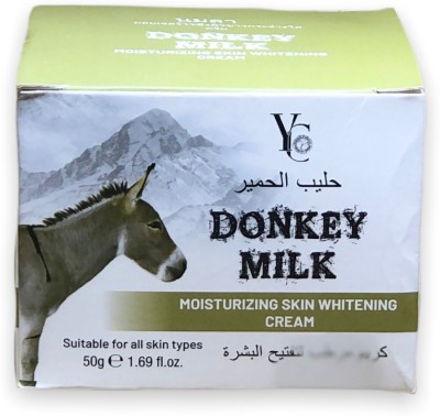 YC WHITENING Donkey milk moisturising and skin whitening cream (Pack of 2, 50g Each)(100 g)