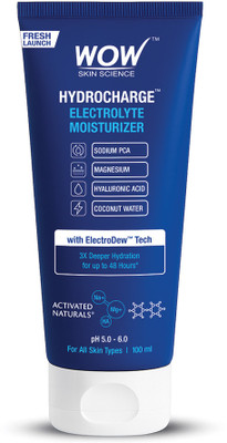 WOW SKIN SCIENCE HydroCharge Electrolyte Moisturizer|3X Hydration Gel with Magnesium & ElectroDew(100 ml)