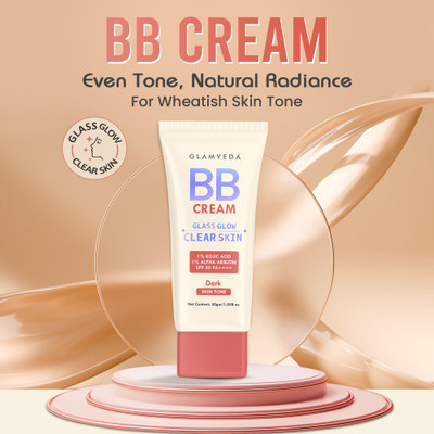 GLAMVEDA BB Cream| Instant Spot Coverage with SPF 50+++ | For Wheatish & Dark Skin Tone(30 g)