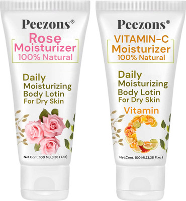 Peezons Rose With Vitamin Body Lotion for Smooth And Healthy Skin(200 ml)