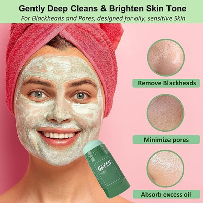 THTC Green Tea Mask Stick for Deep Pore Cleansing Face Wash(40 g)