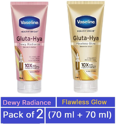 Vaseline Healthy Bright Gluta-Hya Flawless Glow + Gluta-Hya Dewy Radiance Set(70 ml)