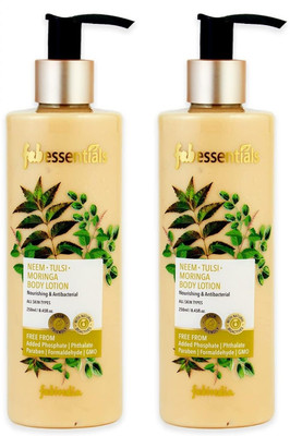 fabessentials Neem Tulsi Moringa Body Lotion - 250 ml x Pack of 2(500 ml)
