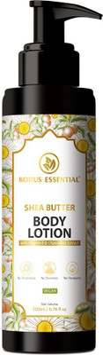 Korus Essential Shea Butter Body Lotion with Vitamin E and Chamomile Extract(200 ml)