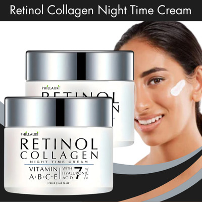 Phillauri Retinol & Collagen Night Cream | Vitamin A B C E | Soft Texture(100 g)