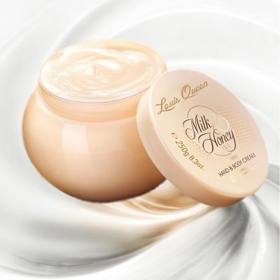 LOUIS QUEEN Milk & Honey Gold nourishing Hand & Body Cream (250 g) PACK OF 1 VITAMIN ABDE4(250 g)