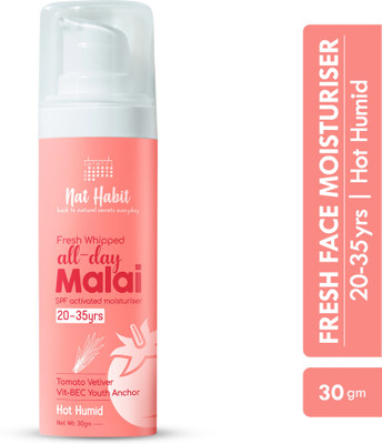 Nat Habit Fresh Whipped Tomato Rosehip Face Malai Summer Moisturizer For Sun Protection(30 g)