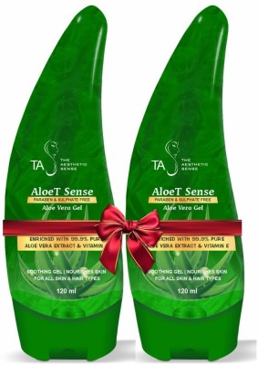The Aesthetic Sense Aloe -T Sense Aloe Vera Gel- 120ml (Pack of 2)(240 ml)