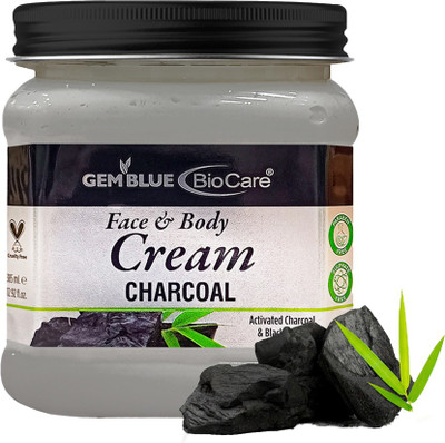 GEMBLUE BIOCARE Charcoal Cream for Face and Body, Enriched with Activated Charcoal, 385ml(385 ml)
