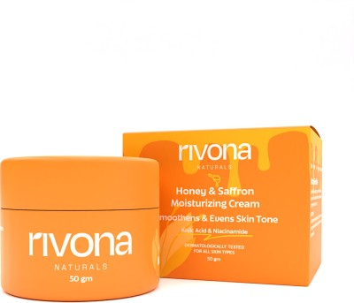 RIVONA NATURALS Honey & Saffron Cream/ Glowing & Nourishing / All Skin types 50 gm(50 g)