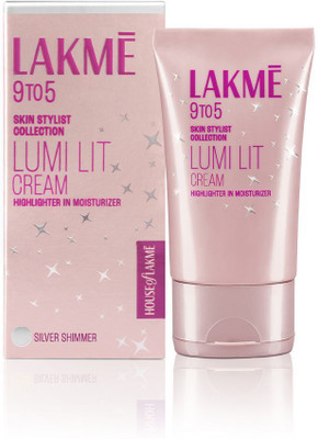 Lakmé Lumi Lit Cream -Moisturizer+ Highlighter| Niacinamide & Hyaluronic Acid - Silver(30 g)