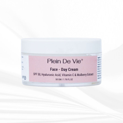 Plein De Vie Face Day Cream SPF 50, Hyaluronic Acid, Vitamin C & Mulberry Extract(50 g)