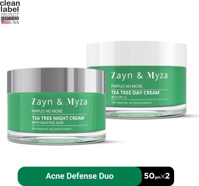 ZM Zayn & Myza Tea Tree Day Cream and Night Cream for Acne & Dark Spot Control - Combo for(50 g)