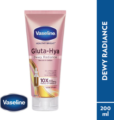 Vaseline Gluta-Hya Dewy Radiance Lotion for Face & Body | Gives Brighter Skin 200ml(200 ml)