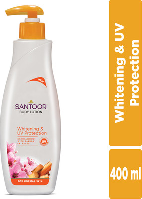 Santoor Body Lotion for Skin Whitening & UV Protection Deep Moisturization(400 ml)