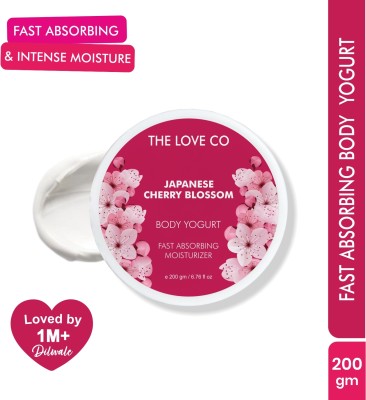 The Love Co. Japanese Cherry Blossom Body Yogurt - 72 Hour Intense Hydrating Shea Body Butter(200 g)