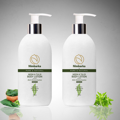 NIMBARKA Neem & Tulsi Body Lotion Rich Moisturization Pack of 2(450 ml)
