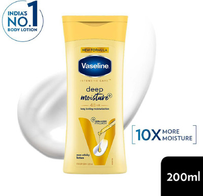 Vaseline Deep Moisture Body Lotion | For Cushion Soft Skin| With Ceramides Hyaluron(200 ml)