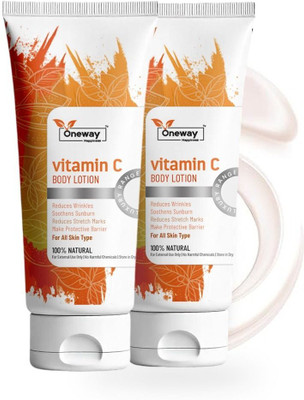 Oneway Happiness Vitamin C Moisturizing Body Lotion | Brightens & Hydrates (2x100ml)(200 ml)