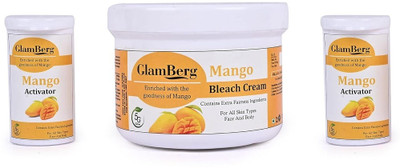 Glamberg Mango Bleach Cream With Activator Powder 300 gm(300 g)
