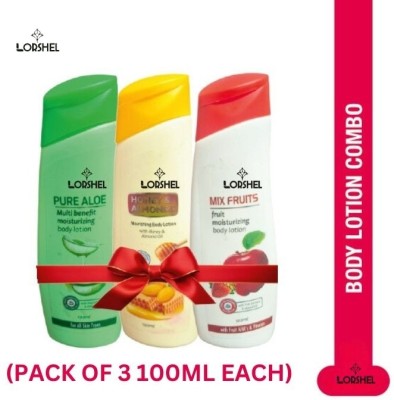 LORSHEL Aloe vera & honey & almond & mix fruits Body lotion Renew(300 ml)