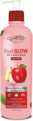 purobio Fruit Glow Body Lotion| Gives Non-Greasy, Glowing Skin |Skin Protect from Damage(500 ml)