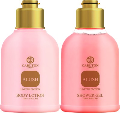 CARLTON LONDON Women Blush Body Lotion & Shower Gel Combo Pack 2 - 180ml Each(360 ml)