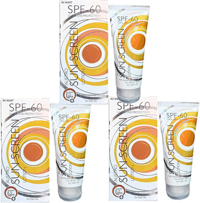 NG MART NG AUSTRO SUNSCREEN LOTION SPF 60 PACK OF - 3(180 g)