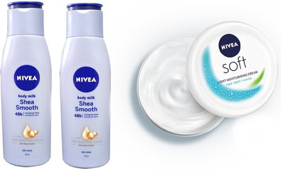 NIVEA Body Milk Shea Smooth_Soft Moisturizing Cream For All Skin Types(450 ml)