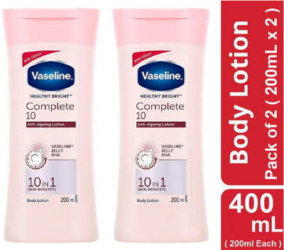 Vaseline Healthy Bright Complete 10, Anti-Ageing Lotion With Vitamin B3, Aha, Pro-Retinol(400 ml)