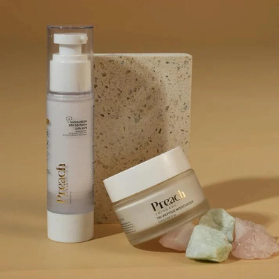 Preach Tri-Peptide Moisturizer & Sunscreen SPF 50 PA+++ Suitable For All Skin Type(50 ml)