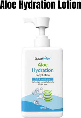 smartdrops Aloe Fresh Lotion | Aloe vera Lotion for Dry Skin | For All Skin Types(150 ml)